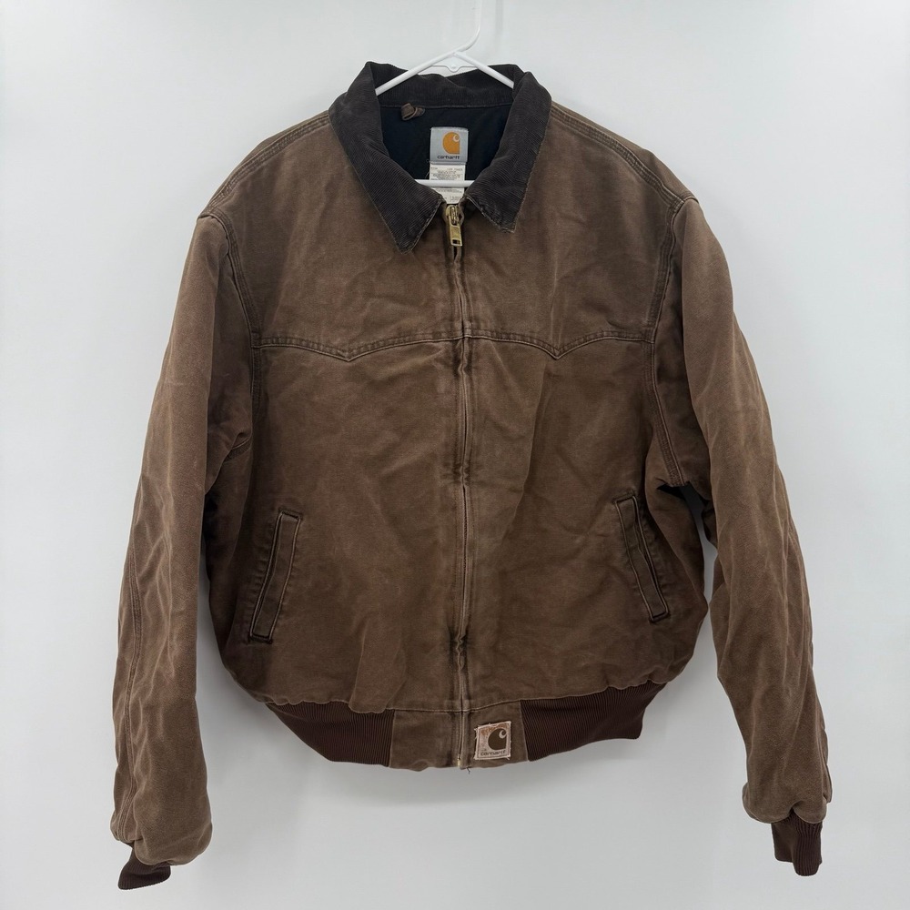Carhartt Jacket Santa Fe Size 2XL Quilt Lined Mens corduroy collar